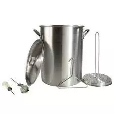 Cajun Classic Turkey Fry Pot W/rack, Basket, Thermometer, Syringe 28 Qt Turkey Fryer Pots