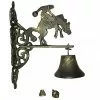 Cajun Classic Cast Iron Cookware Cast Iron Cowboy Hanging Outdoor Dinner Bell