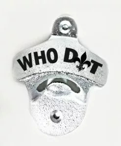 Cajun Classic Cast Iron Cookware Who Dat Saints Cast Iron Wall Mount Beer Bottle Opener