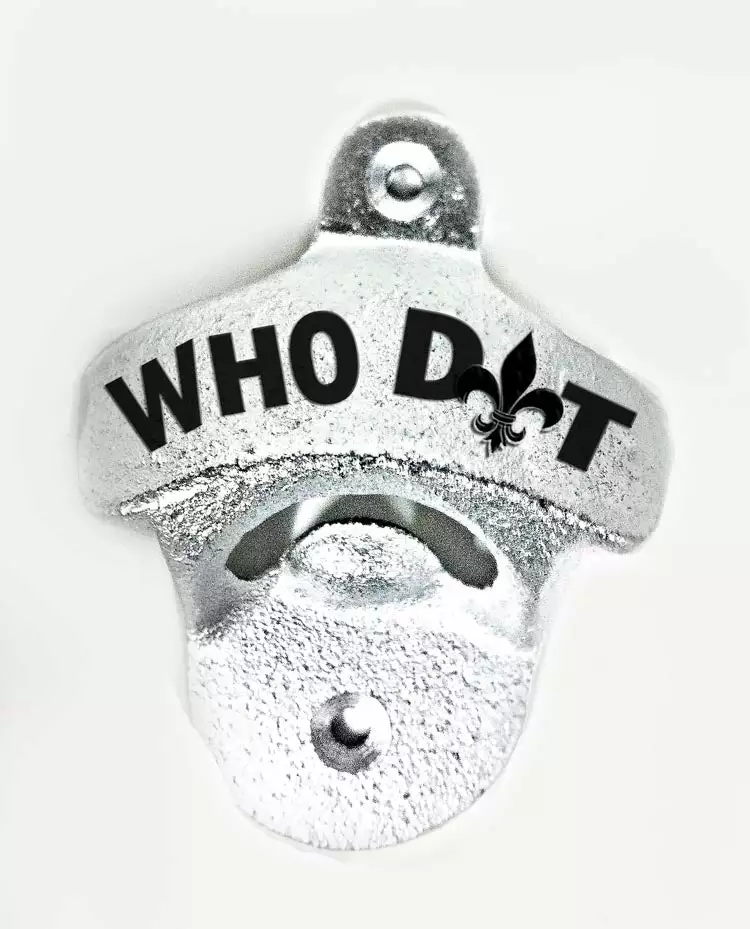 Cajun Classic Cast Iron Cookware Who Dat Saints Cast Iron Wall Mount Beer Bottle Opener 1 Cajun Classic Cast Iron Cookware Who Dat Saints Cast Iron Wall Mount Beer Bottle Opener