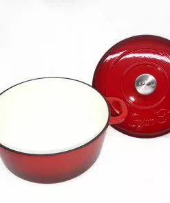 Cajun Classic 5 Qt Enamel Red Dutch Oven Cast Iron Cookware