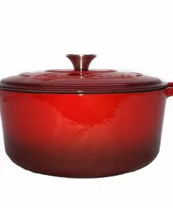 Cajun Classic 5 Qt Enamel Red Dutch Oven Cast Iron Cookware