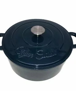 Cast Iron Cookware Cajun Classic 5 Qt Enamel Navy Blue Dutch Oven