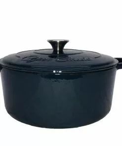 Cast Iron Cookware Cajun Classic 5 Qt Enamel Navy Blue Dutch Oven
