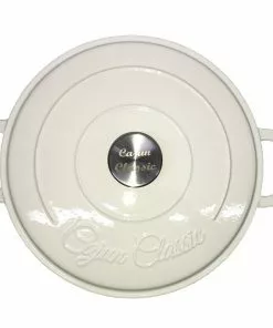 Cajun Classic 5 Qt Enamel White Dutch Oven