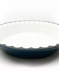 Cast Iron Cookware Cajun Classic Navy Blue Pie Plate
