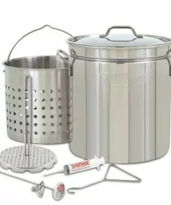 Bayou Classic Stainless Steel Turkey Fryer 44 Qt Pot Turkey Fryers