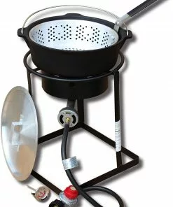 King Kooker Short Cast Iron Pot Outdoor Fish Fryer Kit