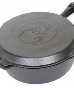 Cajun Classic Seasoned Cast Iron Chicken Fryer With Cast Iron Deer Skillet Lid Cast Iron Cookware