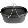Cajun Classic Cast Iron Oval Casserole Dish Pot