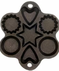 Cast Iron Cookware Cajun Classic Seasoned Shapes Cast Iron Muffin Pan