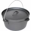 Cajun Classic Seasoned Camp Dutch Oven W/ Biscuit Lid - 16 Qt