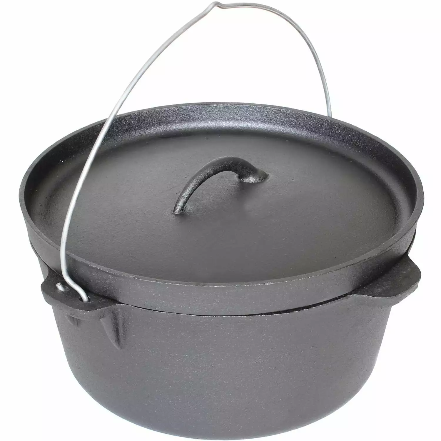 Cajun Classic Seasoned Camp Dutch Oven W/ Biscuit Lid - 16 Qt 1 Cajun Classic Seasoned Camp Dutch Oven W/ Biscuit Lid - 16 Qt