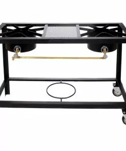 Propane Burners Cajun Classic 2 Burner Stove On Wheel Cart Low Pressure