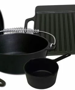 King Kooker 5 Piece Cast Iron Set Cast Iron Cookware
