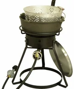 Cast Iron Cookware King Kooker Cast Iron Dutch Oven Outdoor Fish Frying Cooking Kit (DISCONTINUED SUB: 1650)