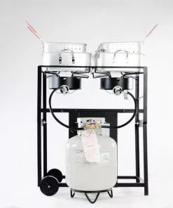King Kooker Fish Fryers Dual Burner Outdoor Cooking Cart 30 Inches