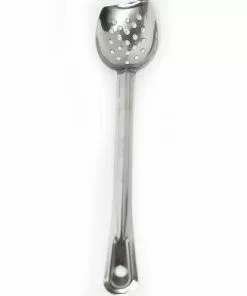 McWare Stainless Steel Roux Perforated Spoon 15 Inch Stainless Steel Cooking Spoons