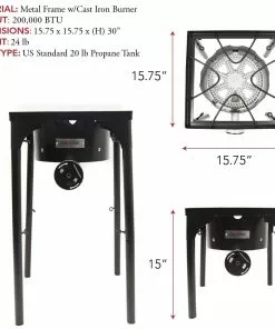 Cajun Outdoor Cooking Height Adjustable Banjo Burner