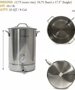 Cajun Outdoor Cooking 8 Gallon Stainless Steel Stock Pot With Spigot Brew Pots 10 Cajun Outdoor Cooking 8 Gallon Stainless Steel Stock Pot With Spigot Brew Pots