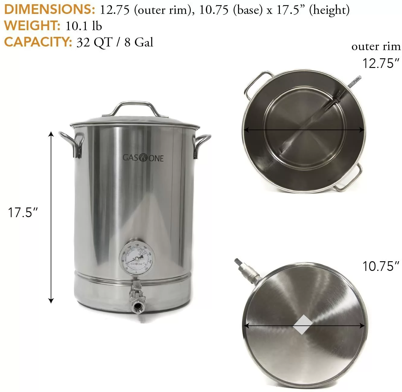 Cajun Outdoor Cooking 8 Gallon Stainless Steel Stock Pot With Spigot Brew Pots 4 Cajun Outdoor Cooking 8 Gallon Stainless Steel Stock Pot With Spigot Brew Pots