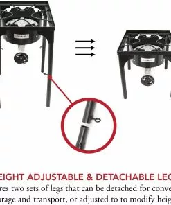 Cajun Outdoor Cooking Height Adjustable Banjo Burner