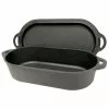 Cast Iron Cookware Bayou Classic Cast Iron Oval Fryer