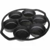 Cajun Classic Cast Iron Cookware 7 Hole Cast Iron Biscuit Pan - Preseasoned