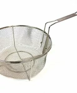 Cooking Accessories Bayou Classic 11" Stainless Fry Basket With Folding Handle