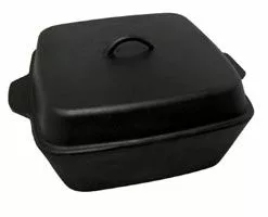 King Kooker 12 Quart Pre-Seasoned Cast Iron Roaster With Lid Cast Iron Cookware