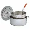 King Kooker 10 Quart Stainless Steel Fry Pan With Basket And Lid Fish Fryers