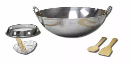 King Kooker Stainless Steel Wok 1 King Kooker Stainless Steel Wok