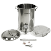 Cajun Outdoor Cooking 8 Gallon Stainless Steel Stock Pot With Spigot Brew Pots