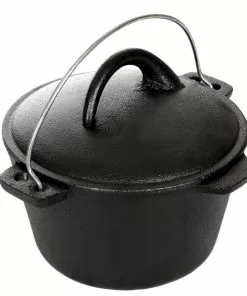 Cast Iron Cookware Cajun Classic Seasoned Cast Iron Dutch Oven Pot - 1 Quart