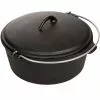 Cajun Classic Seasoned Cast Iron Dutch Oven Pot - 4.5 Quart Cast Iron Cookware
