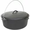 Cajun Classic Seasoned Cast Iron Dutch Oven Pot - 16 Quart Cast Iron Cookware