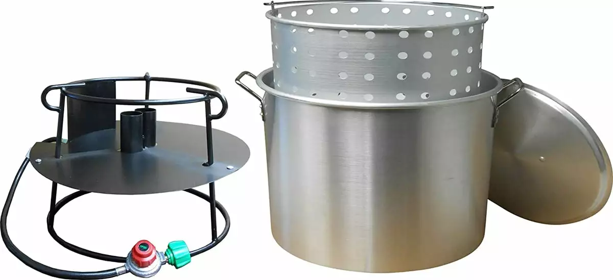 King Kooker Outdoor Double Jet Cooker Package With 120 Quart Aluminum Pot Stock Pots 1 King Kooker Outdoor Double Jet Cooker Package With 120 Quart Aluminum Pot Stock Pots