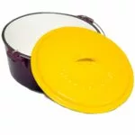 Cajun Classic 2 Qt Enamel Purple And Gold Dutch Oven Cast Iron Cookware
