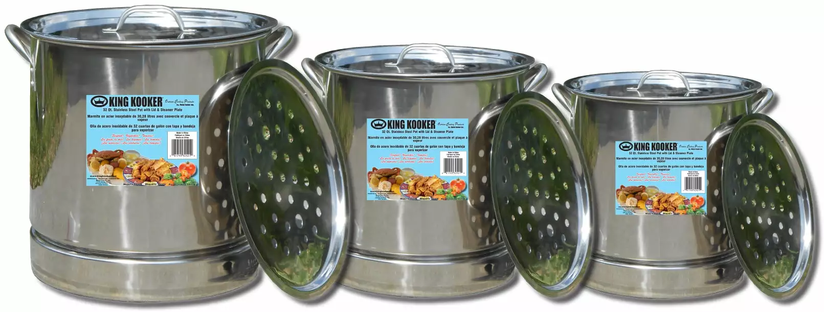 King Kooker Professional Stainless Steel Stock Pot Set
