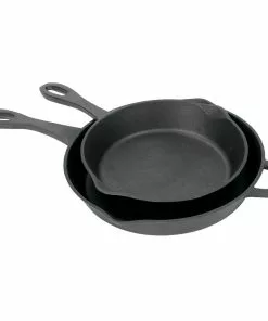 Bayou Classic 2 Piece Cast Iron Skillet Set - 10 & 12" Cast Iron Cookware
