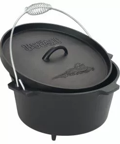 Bayou Classic 8.5 Quart Camp Dutch Oven W/ Legs Cast Iron Cookware