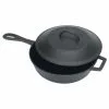 Cast Iron Cookware Bayou Classic 5 Quart Cast Iron Skillet W/ Lid