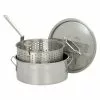Bayou Classic 10 Quart Stainless Steel Deep Fryer Pot Fish Fryers