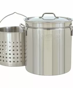 Stock Pots Bayou Classic 24 Quart Stainless Steel Stock Pot Kit