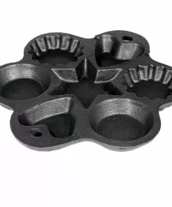 Cast Iron Cookware Cajun Classic Seasoned Shapes Cast Iron Muffin Pan