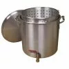 King Kooker Aluminum Boiling Pot With Drain Valve, Basket And Lid 100 Qt Stock Pots