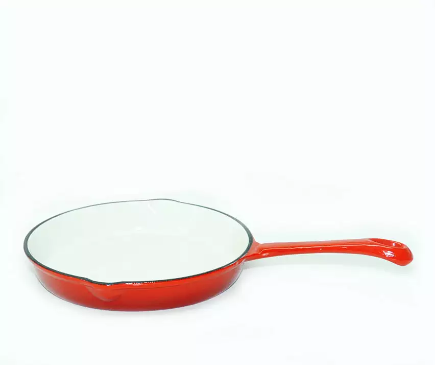 Cast Iron Cookware Cajun Classic 12 Inch Enamel Red Skillet 1 Cast Iron Cookware Cajun Classic 12 Inch Enamel Red Skillet