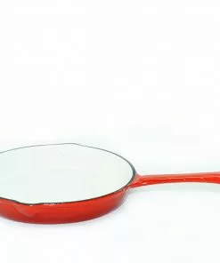 Cast Iron Cookware Cajun Classic 8 Inch Enamel Red Skillet