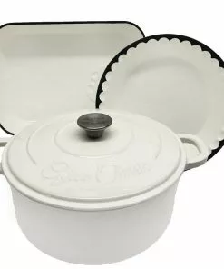 Cajun Classic 5 Qt Enamel White Dutch Oven
